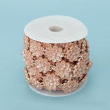 Max Flower Pearl Rhinestone Chain Sew On Trims Wedding Dress Decor Coffee