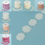 Max Flower Pearl Rhinestone Chain Sew On Trims Wedding Dress Decor Coffee