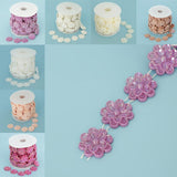 Max Flower Pearl Rhinestone Chain Sew On Trims Wedding Dress Decor Coffee