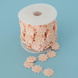 Max Flower Pearl Rhinestone Chain Sew On Trims Wedding Dress Decor Water pink