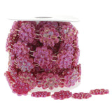 Max Flower Pearl Rhinestone Chain Sew On Trims Wedding Dress Decor Rose red