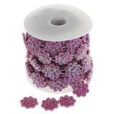 Max Flower Pearl Rhinestone Chain Sew On Trims Wedding Dress Decor Purple