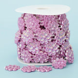 Max Flower Pearl Rhinestone Chain Sew On Trims Wedding Dress Decor Purple