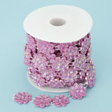 Max Flower Pearl Rhinestone Chain Sew On Trims Wedding Dress Decor Purple