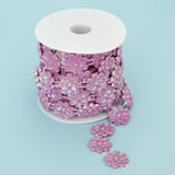 Max Flower Pearl Rhinestone Chain Sew On Trims Wedding Dress Decor Purple