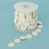 Max Flower Pearl Rhinestone Chain Sew On Trims Wedding Dress Decor White B