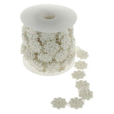 Max Flower Pearl Rhinestone Chain Sew On Trims Wedding Dress Decor White B