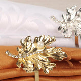 Max Rhinestone Napkin Rings Adornment For Wedding Party Gold