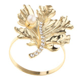Max Rhinestone Napkin Rings Adornment For Wedding Party Gold
