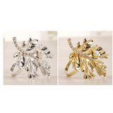 Max Rhinestone Napkin Rings Adornment For Wedding Party Gold