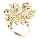 Max Rhinestone Napkin Rings Adornment For Wedding Party Gold