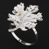 Max Rhinestone Napkin Rings Adornment For Wedding Party Silver