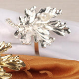Max Rhinestone Napkin Rings Adornment For Wedding Party Silver