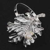 Max Rhinestone Napkin Rings Adornment For Wedding Party Silver
