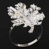 Max Rhinestone Napkin Rings Adornment For Wedding Party Silver