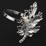 Max Rhinestone Napkin Rings Adornment For Wedding Party Silver