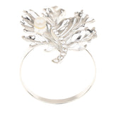 Max Rhinestone Napkin Rings Adornment For Wedding Party Silver