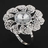 Max Exquisite Napkin Buckle Napkin Ring Wedding Party Napkin Holder Silver