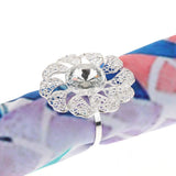 Max Exquisite Napkin Buckle Napkin Ring Wedding Party Napkin Holder Silver