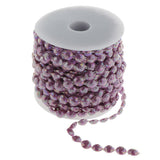 Max 10mm DIY Half Round Bead Garland Spool Beads Craft Wedding Decor Purple