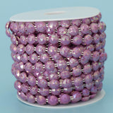 Max 10mm DIY Half Round Bead Garland Spool Beads Craft Wedding Decor Purple