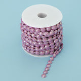 Max 10mm DIY Half Round Bead Garland Spool Beads Craft Wedding Decor Purple