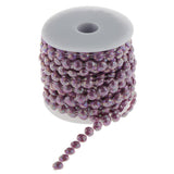 Max 10mm DIY Half Round Bead Garland Spool Beads Craft Wedding Decor Purple