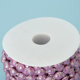 Max 10mm DIY Half Round Bead Garland Spool Beads Craft Wedding Decor Purple