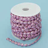 Max 10mm DIY Half Round Bead Garland Spool Beads Craft Wedding Decor Purple