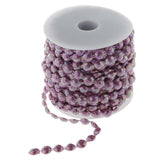 Max 10mm DIY Half Round Bead Garland Spool Beads Craft Wedding Decor Purple