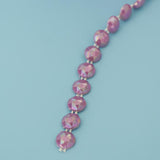 Max 10mm DIY Half Round Bead Garland Spool Beads Craft Wedding Decor Purple