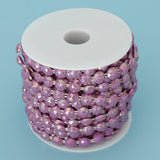 Max 10mm DIY Half Round Bead Garland Spool Beads Craft Wedding Decor Purple