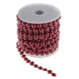 Max 10mm DIY Half Round Bead Garland Spool Beads Craft Wedding Decor Red