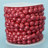 Max 10mm DIY Half Round Bead Garland Spool Beads Craft Wedding Decor Red