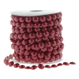 Max 10mm DIY Half Round Bead Garland Spool Beads Craft Wedding Decor Red
