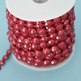 Max 10mm DIY Half Round Bead Garland Spool Beads Craft Wedding Decor Red