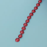 Max 10mm DIY Half Round Bead Garland Spool Beads Craft Wedding Decor Red