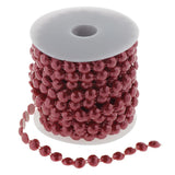 Max 10mm DIY Half Round Bead Garland Spool Beads Craft Wedding Decor Red