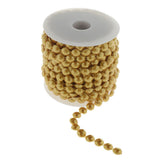Max 10mm DIY Half Round Bead Garland Spool Beads Craft Wedding Decor Dark Yellow