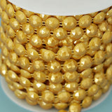 Max 10mm DIY Half Round Bead Garland Spool Beads Craft Wedding Decor Dark Yellow