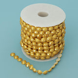 Max 10mm DIY Half Round Bead Garland Spool Beads Craft Wedding Decor Dark Yellow