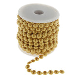 Max 10mm DIY Half Round Bead Garland Spool Beads Craft Wedding Decor Dark Yellow