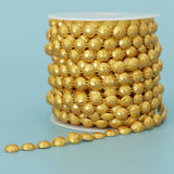 Max 10mm DIY Half Round Bead Garland Spool Beads Craft Wedding Decor Dark Yellow