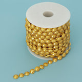 Max 10mm DIY Half Round Bead Garland Spool Beads Craft Wedding Decor Dark Yellow