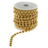 Max 10mm DIY Half Round Bead Garland Spool Beads Craft Wedding Decor Dark Yellow
