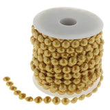 Max 10mm DIY Half Round Bead Garland Spool Beads Craft Wedding Decor Dark Yellow
