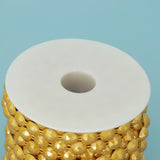 Max 10mm DIY Half Round Bead Garland Spool Beads Craft Wedding Decor Dark Yellow
