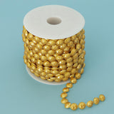 Max 10mm DIY Half Round Bead Garland Spool Beads Craft Wedding Decor Dark Yellow