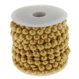 Max 10mm DIY Half Round Bead Garland Spool Beads Craft Wedding Decor Dark Yellow