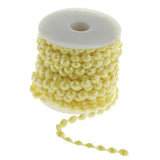 Max 10mm DIY Half Round Bead Garland Spool Beads Craft Wedding Decor Yellow